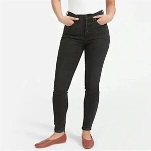 Everlane High Rise Button Fly Ankle Skinny Jean